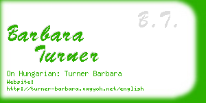 barbara turner business card